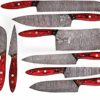 handmade damascus steel chef knife set 8 psc